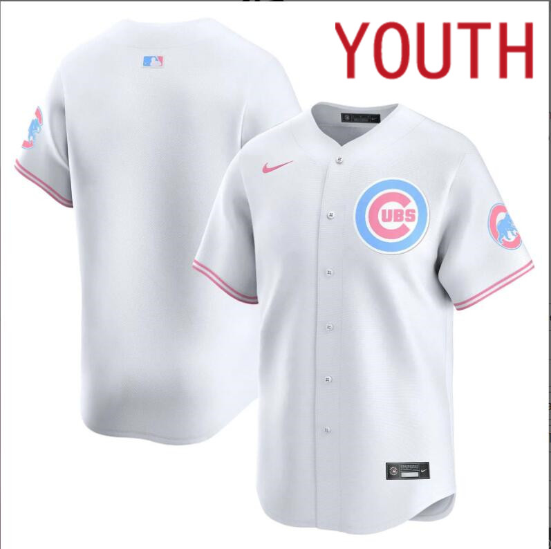Youth Chicago Cubs blank white 2024 Nike MLB jersey